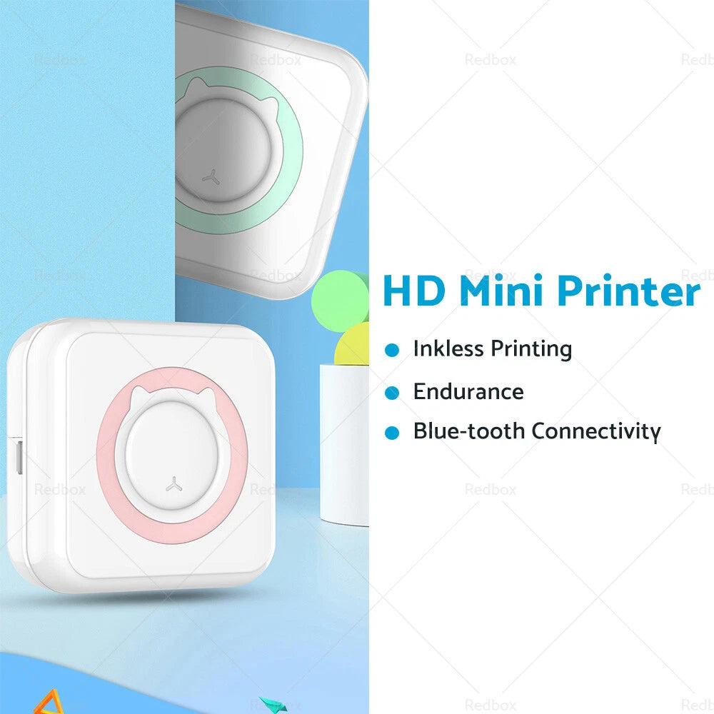 Mini Pocket Thermal Printer for Bluetooth Photo Labeling
