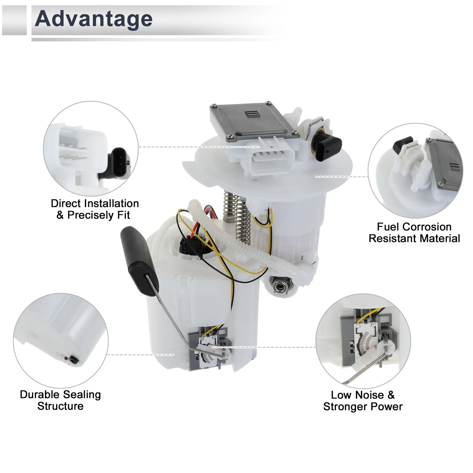 Fuel Pump Assembly for Hyundai Sonata (2015–2019) 1.6L 2.0L 2.4L 3.3L No.31110C2500