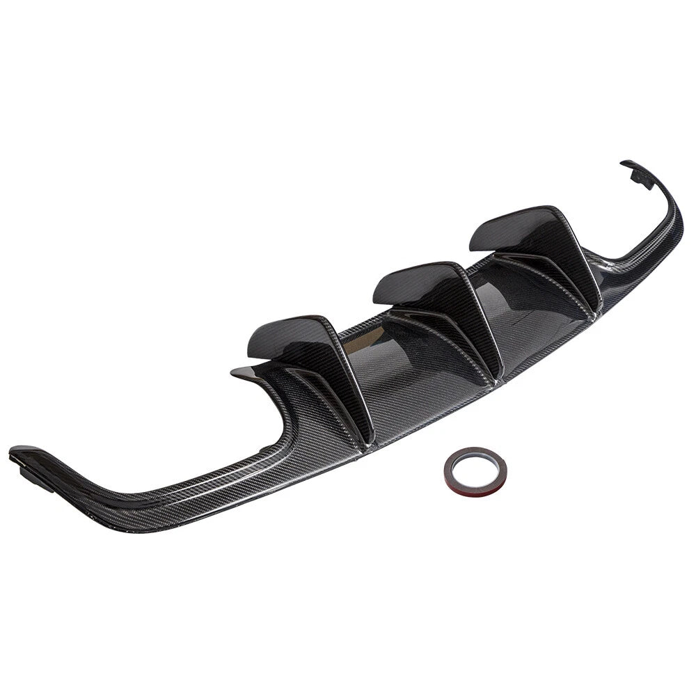 Rear Bumper Diffuser Lip Kit For Mercedes Benz W204 C63 AMG 2008-11 Carbon Fiber