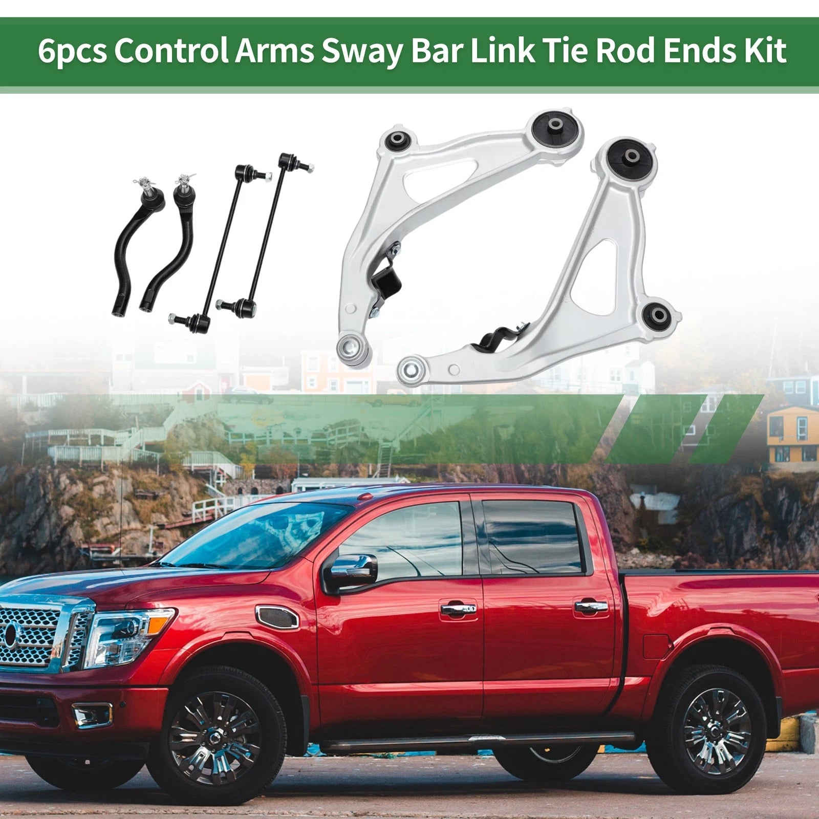 Set of 6 Front Suspension Lower Control Arms for Nissan Pathfinder (2013–2019)