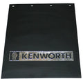 2 Mud Flaps for Kenworth (24" x 30", Rubber, Black Silver Logo)