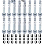 Set of 16 Wedge Anchor Bolts & 30 Shims for Auto Lift Installation