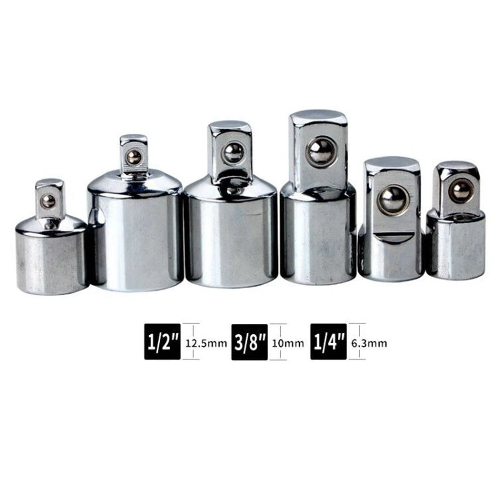 6 Piece Ratchet Wrench Adapter Sleeve Set for Automotive Use