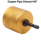 Set of 4 Pipe Cleaner Copper Brushes for HVAC Plumbing Systems