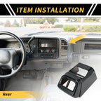 Carbon Fiber Pattern Rear Armrestbox AC Outlet Panel for Ford Ranger (2023–2024)