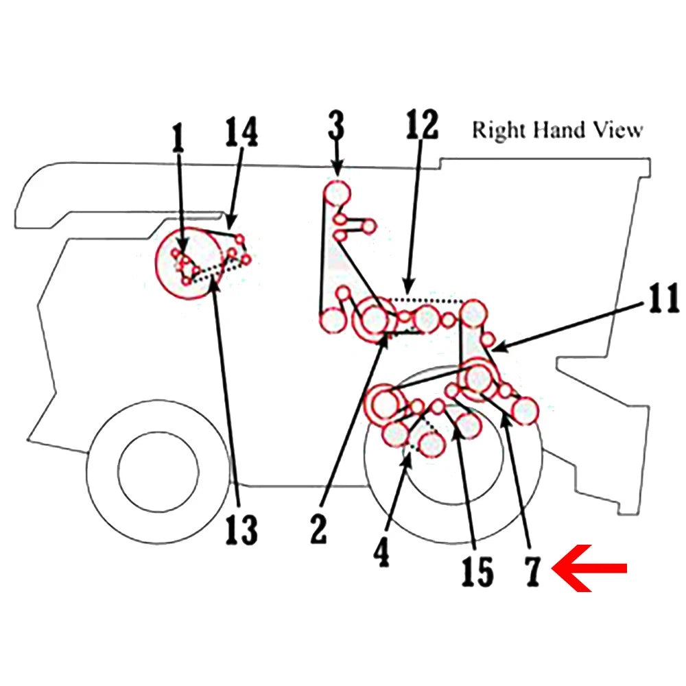 Feed Accelerator Belt for John Deere 9560 9570 9660 9670 9760 9770 9860 9870 (Std Speed)