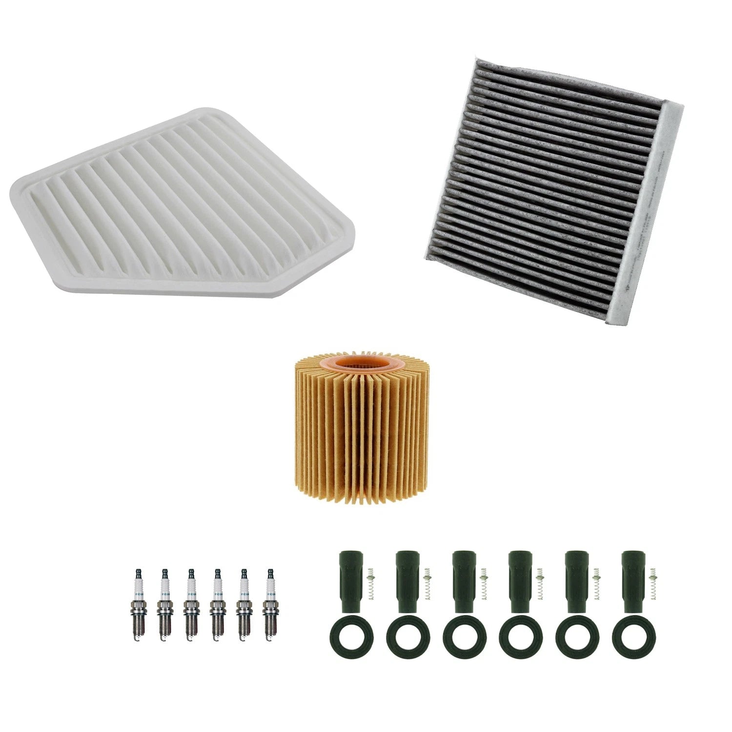 Tune Up Kit with NGK 6 Spark Plugs & Boots for Toyota Avalon Camry RAV4 Venza