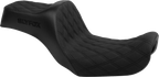 SLYFOX High Noon Seat for Harley FXD/FLD (2006–2023) - Black Logo, Black Stitch
