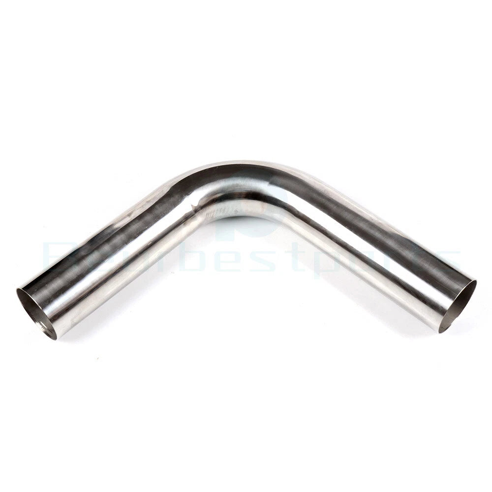 3" 90 Degree T-304 Stainless Steel Exhaust Pipe for Universal Fit (2 Feet)