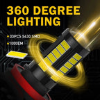 AUXITO LED Fog Light Bulbs for H8 H16 H11 (6000K)