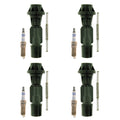 Set of 4 Bosch Double Iridium Spark Plugs & NGK Coil Boots for MX-5 Miata (2006–2015)