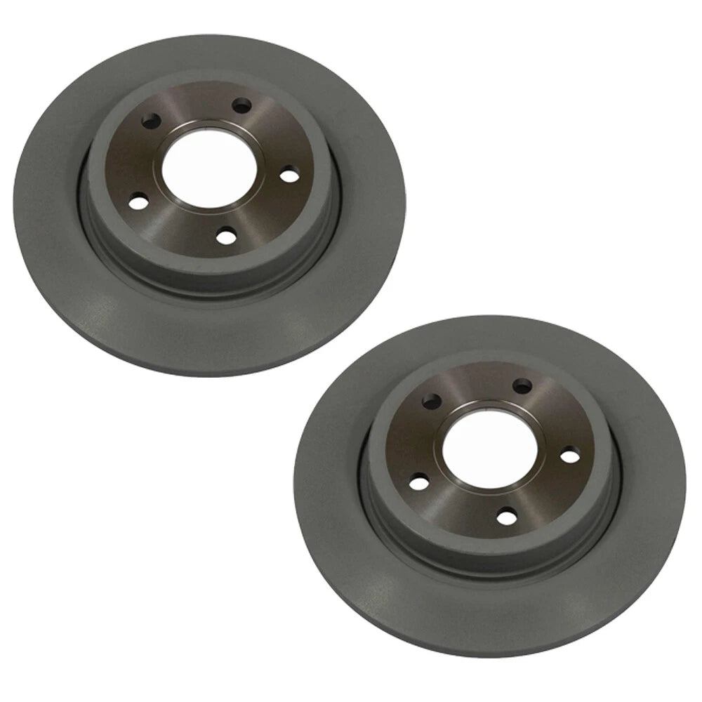 Set of 2 Motorcraft 270mm Rear Solid Disc Brake Rotors for Ford Focus (2012–2018)