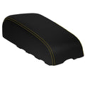 Console Armrest Cover for Infiniti G35X (2005–2006) Carbon Fiber Yellow Stitch