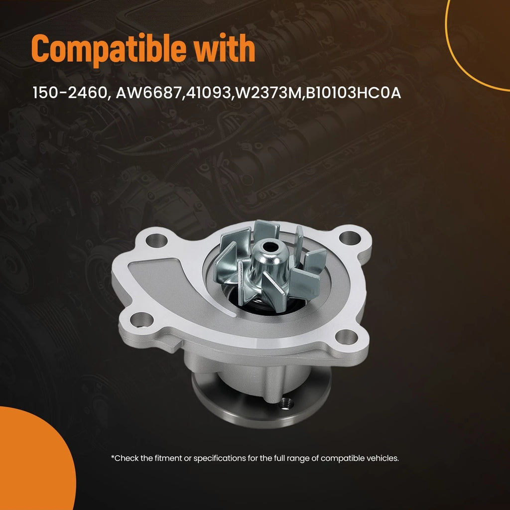 Engine Coolant Water Pump for Nissan March Versa 1.6L (2012–2020) AW6687 Aluminum