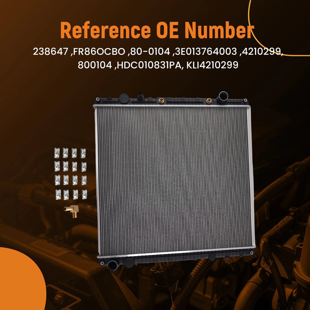 2 Row Aluminum Radiator for Freightliner M2 112 8.9L (2012–2014) HDC010831PA