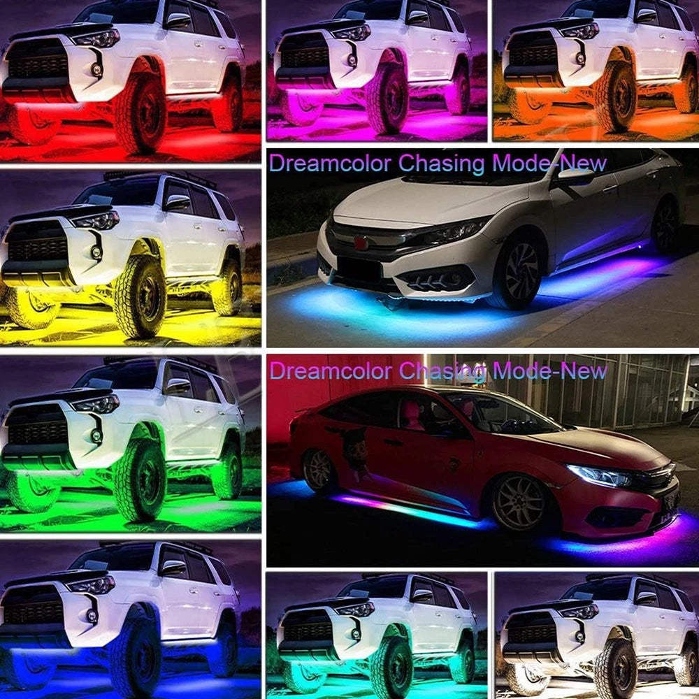 6PCS RGB LED Car Strip Light for Universal Vehicles (2010–2023)