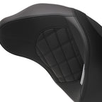 Black PU Seat Driver & Passenger for Harley Touring (2009–2018)