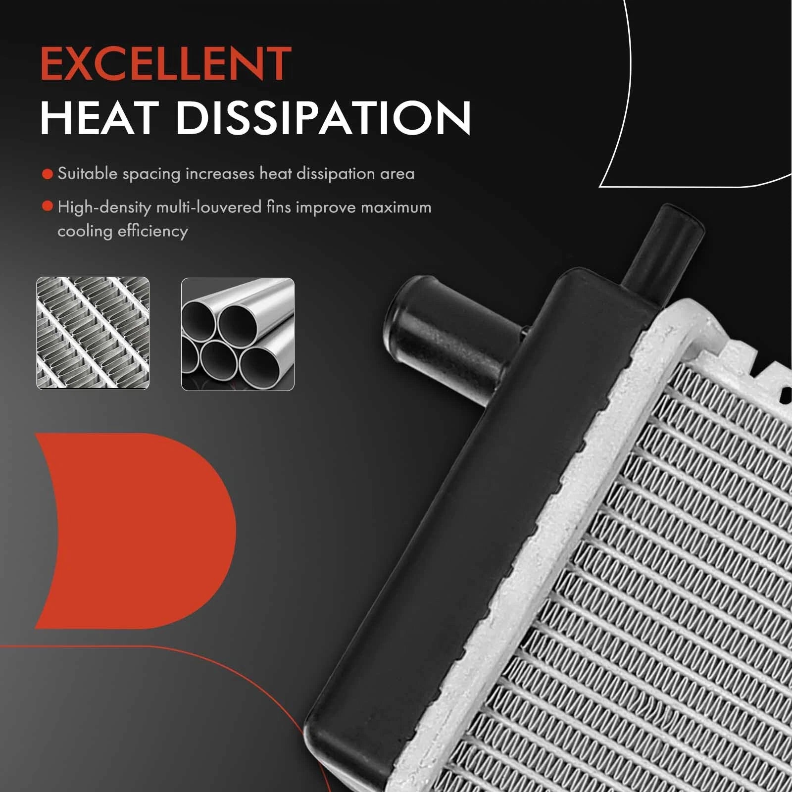 Front Radiator for Toyota RAV4 2016-2018, Lexus NX300h 2015-2017 2.5L