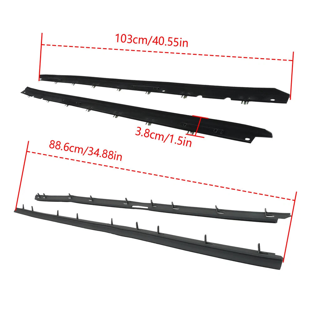 Set of 4 Window Sweep Weatherstrip Felt Seal Kit for Chevy Corvette (1990–1996)