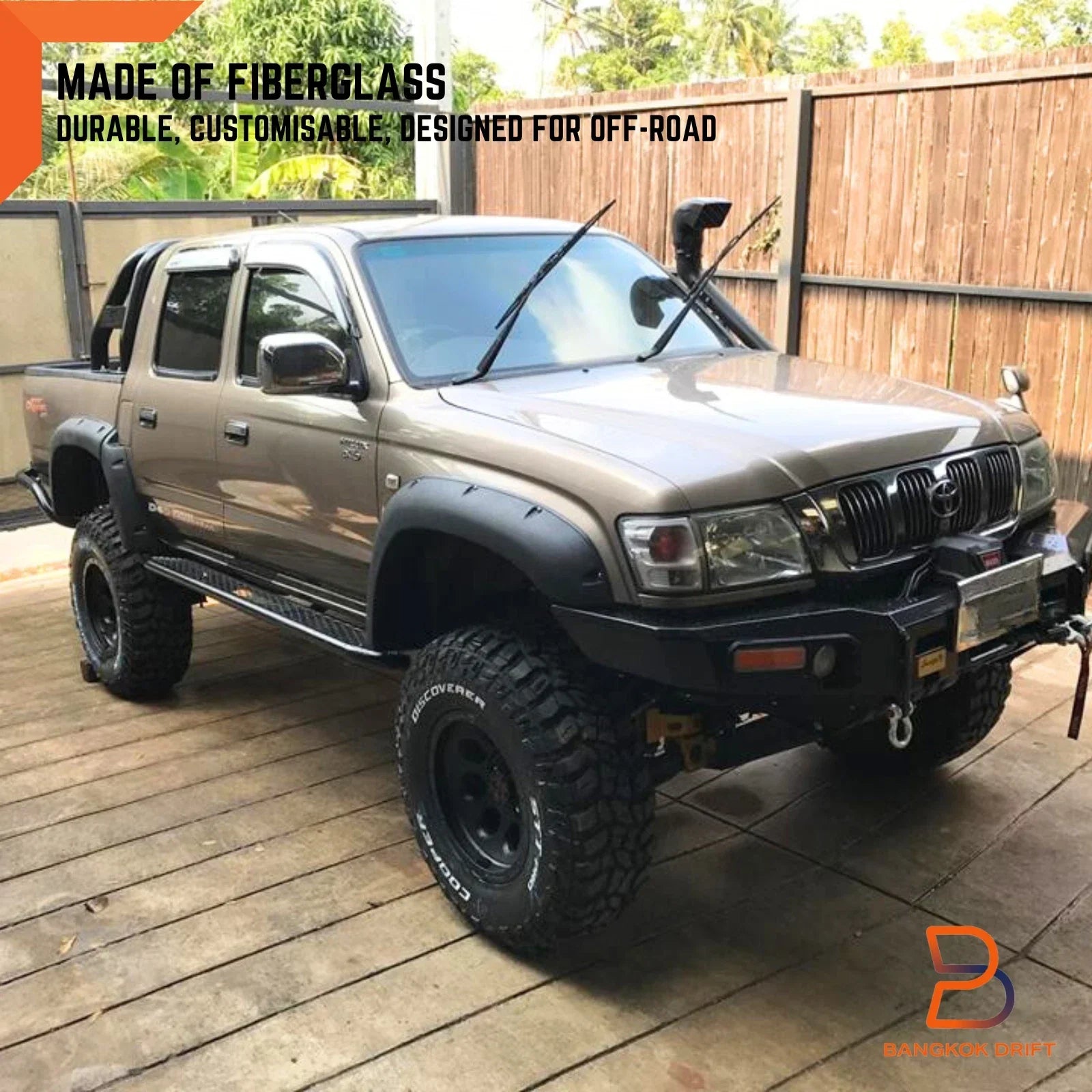 3.5" Jungle Fender Flares for Toyota Hilux Tiger D4D (1997-2004)
