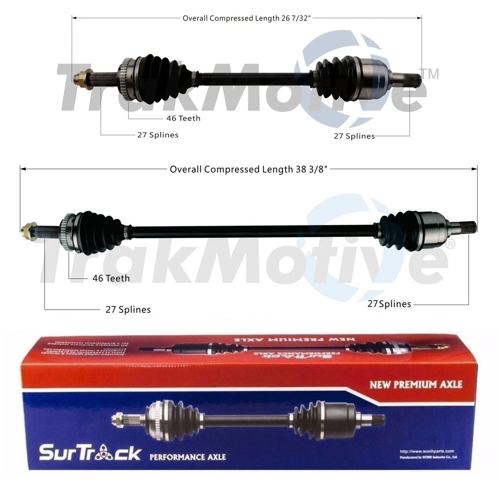Set of 2 Front CV Axle Shafts for Kia Soul 2.0L (2010–2011)