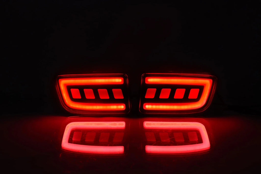 4X LED Rear Bumper Reflector Light w/ Turn Signal for Land Cruiser Prado J120 (2003–2009)