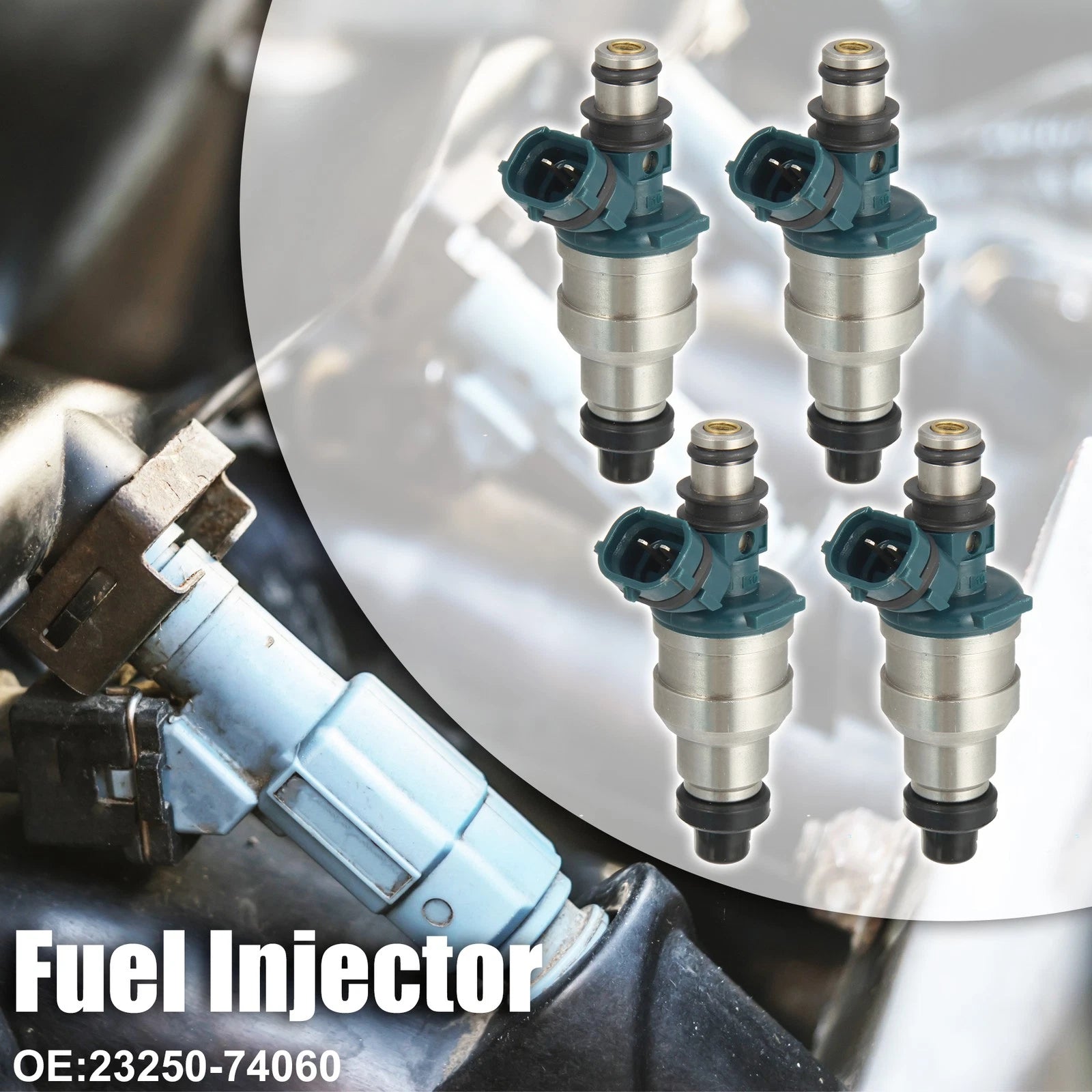 Set of 4 Fuel Injector Nozzles 23250-74060 for Toyota Camry 2.0L (1987–1992)