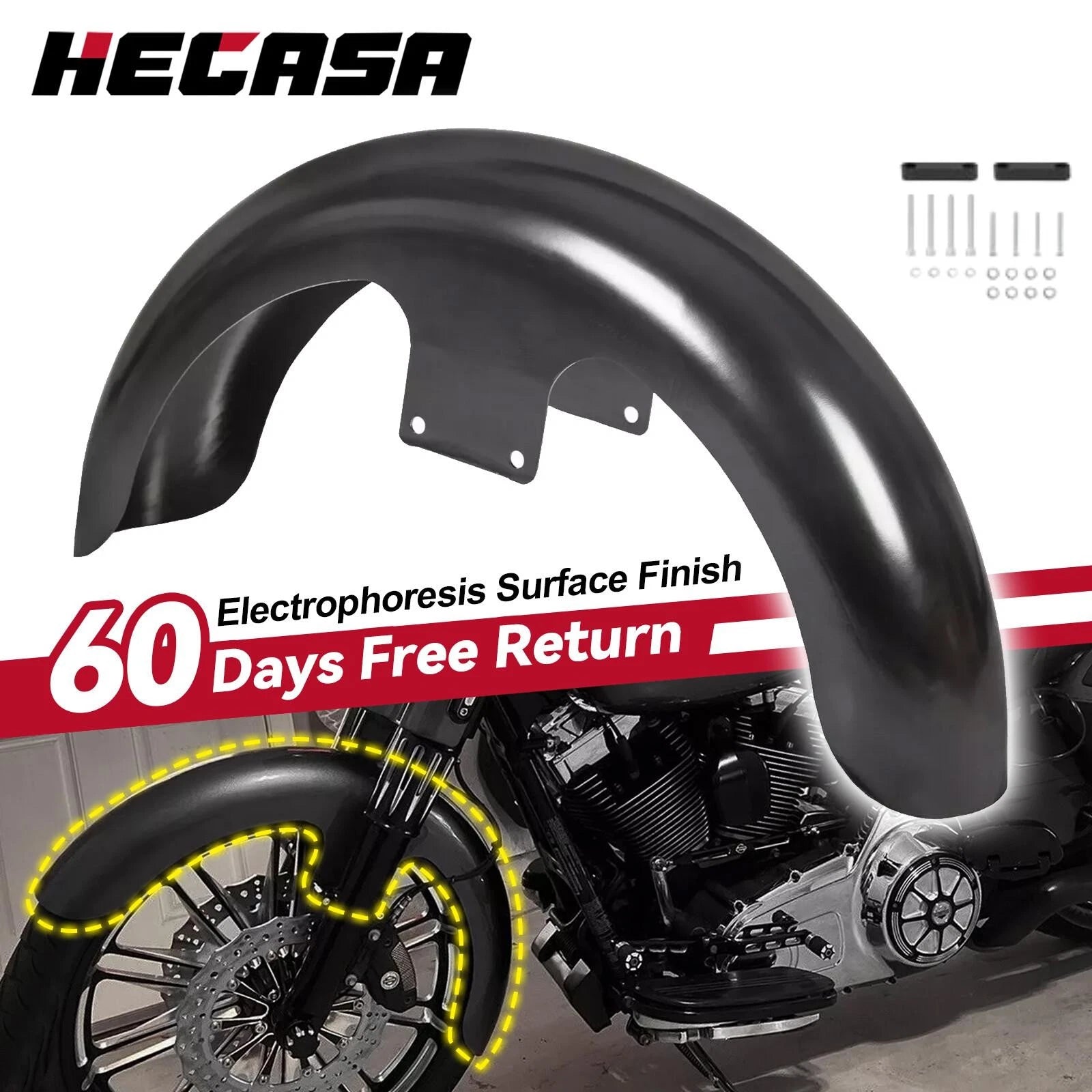 21" Wrap Front Fender for Harley Davidson Touring (2014–2023)
