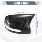 Pair Rearview Mirror Cover Overlay for Honda Civic (2012–2015) Carbon Fiber