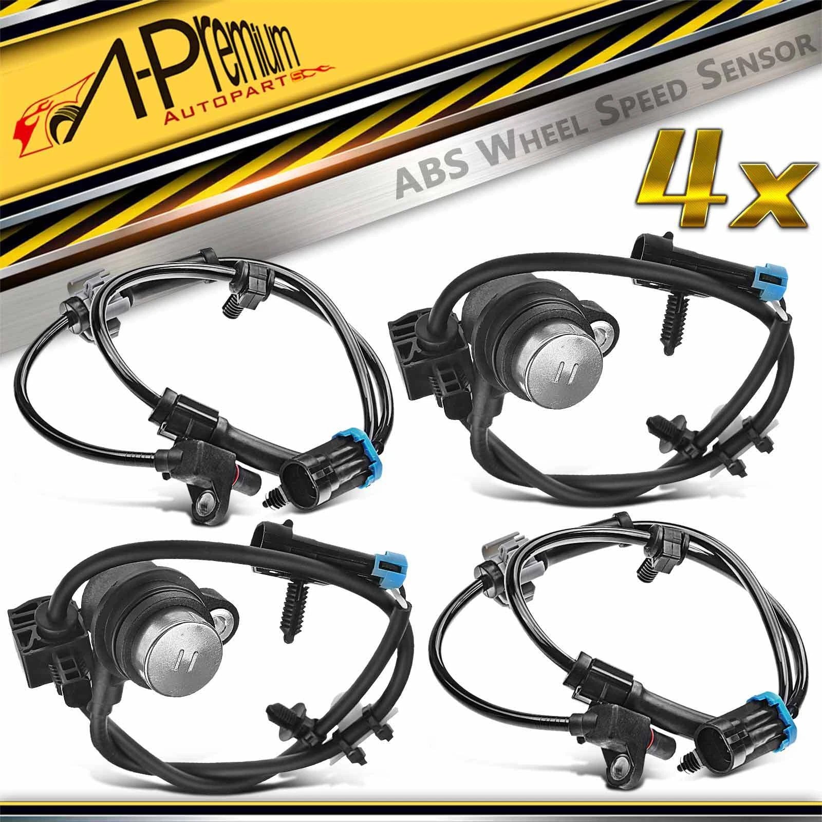 Set of 4 ABS Wheel Speed Sensors for Chevy Express 1500 (2008–2012)