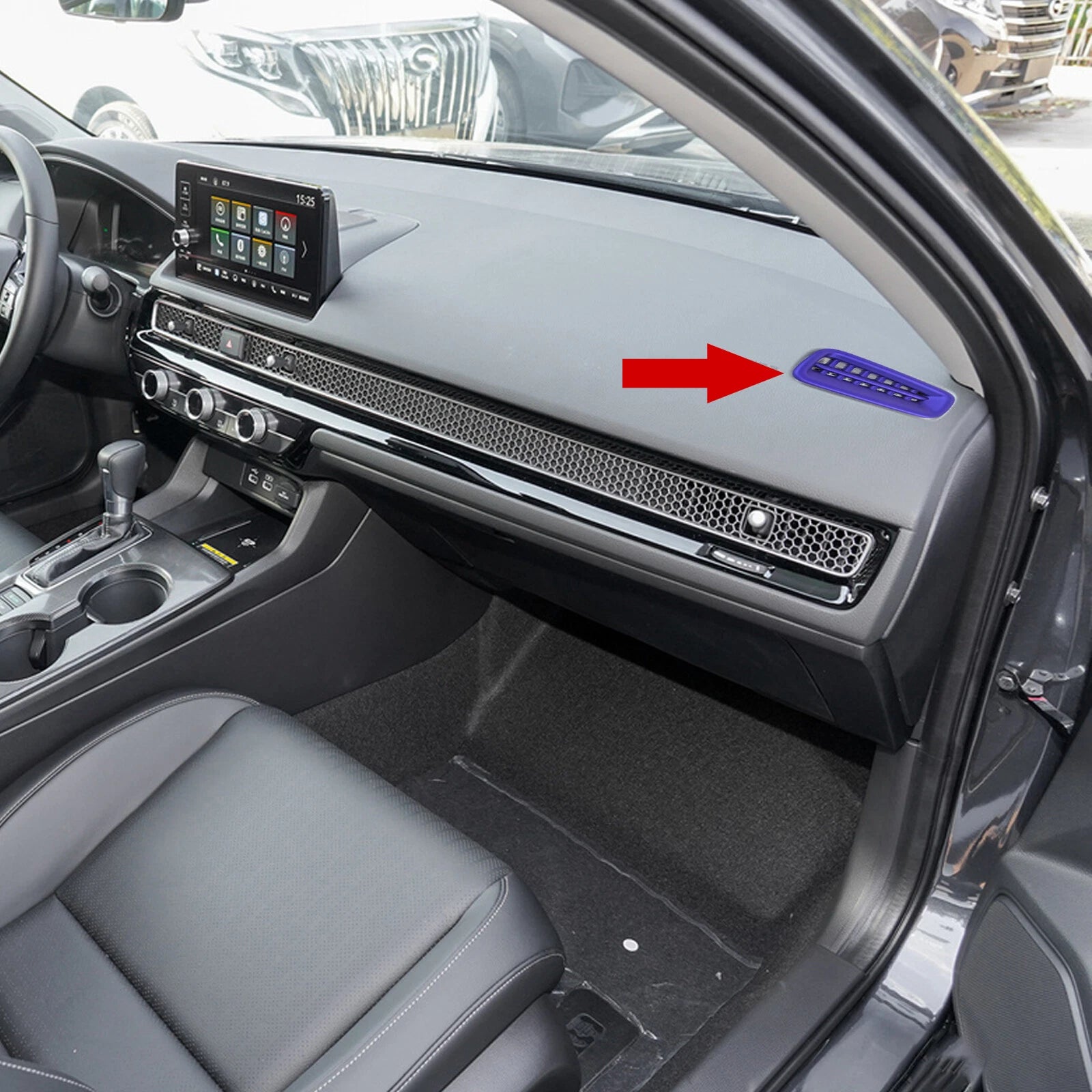 Blue Interior Trim Cover Accessories for Honda Civic 11th Gen (2022-2024)