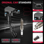 Ignition Coil Pack and Spark Plugs for 2017-2019 Ford Escape 1.5L (2017-2019)