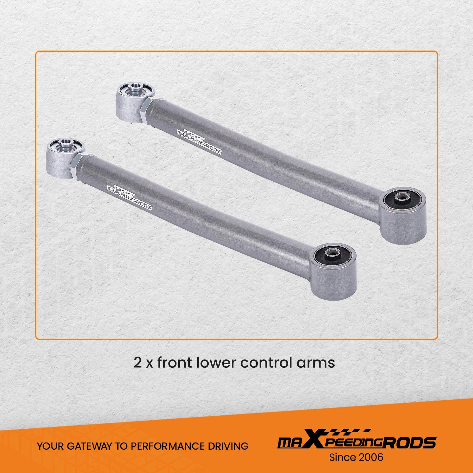 2X Front Lower Adjustable Control Arms for Jeep Wrangler JK Unlimited (2007–2018)