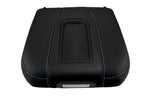 Leather Console Lid Bucket Cover for Chevrolet Silverado (2019–2020) Blue Stitch