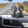 Dual Head Car Fan for Quick Cooling in Vehicles (Universal Fit)