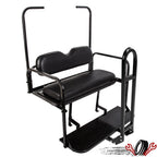 Rear Flip Seat Kit for EZGO TXT (1995–Present) with Grab Bar Roof Support