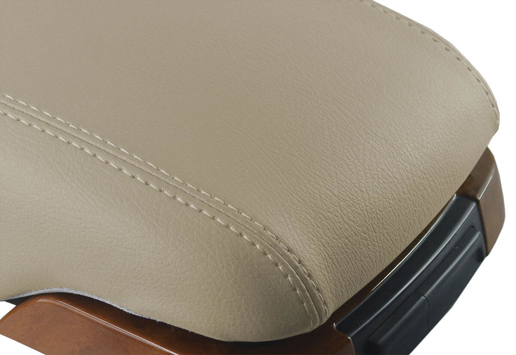 Leather Console Lid Pull Over Cover for Kia Amanti (2004–2006) Beige