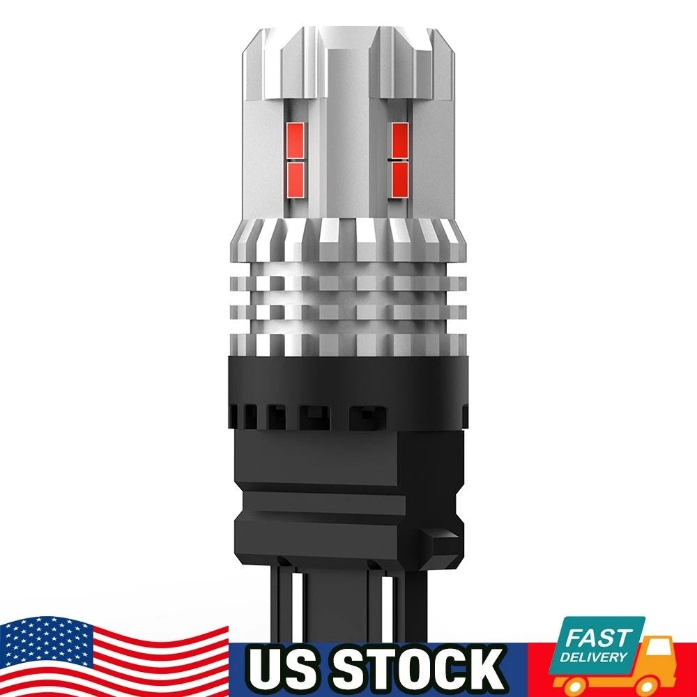 2X AUXITO 3157 3156 Red 12SMD Tail Brake Stop/Parking LED Light Bulbs for