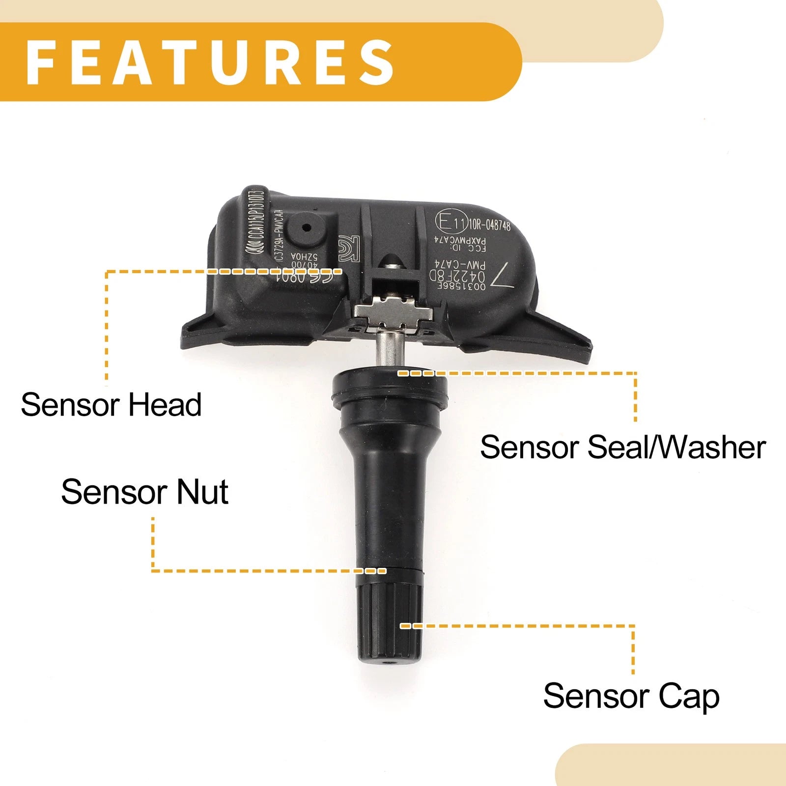 Tire Pressure Sensor 433MHz for Nissan Kicks (2018–2021) No.407003HN0B/407005ZH0A