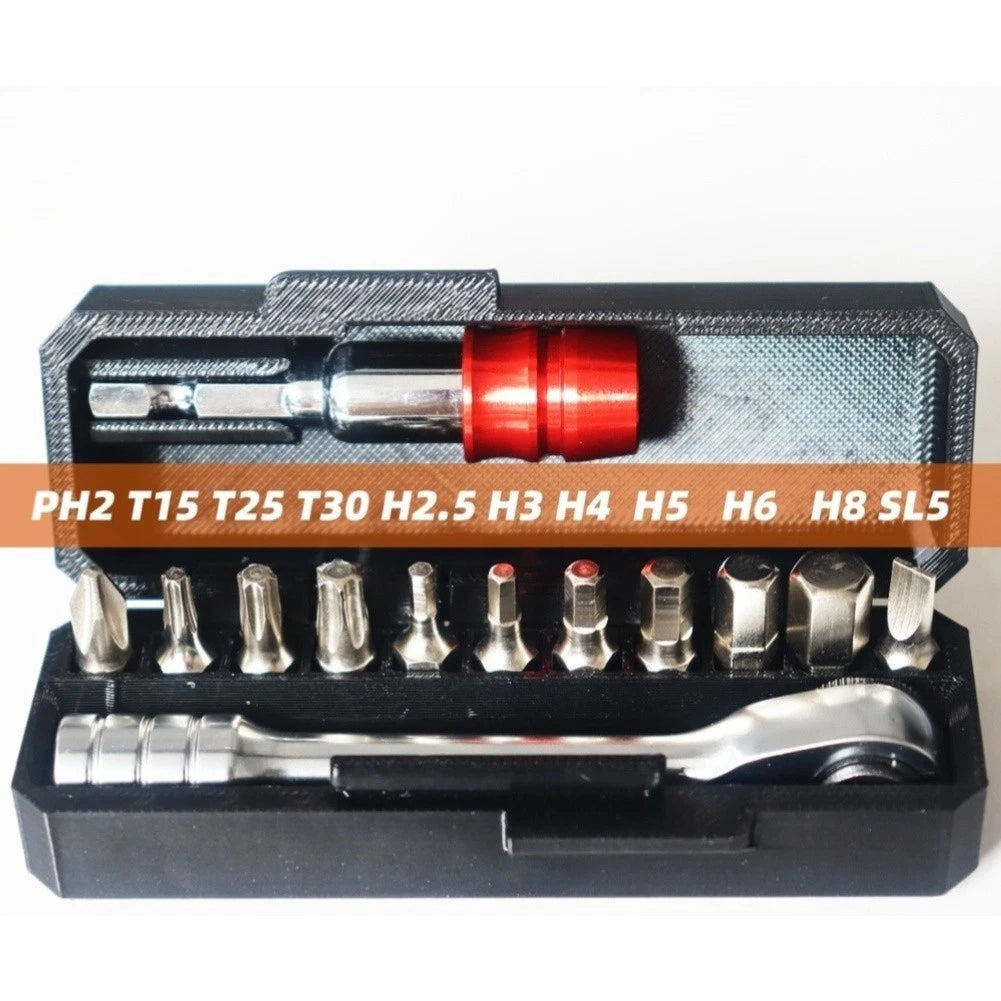 13-in-1 Bike Repair Screwdriver Kit with Ratcheting Mechanism