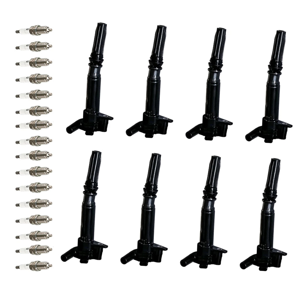 Set of 8 Ignition Coils & 16 Spark Plugs for Ford F-250 F-350 (2018–2022)