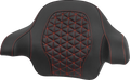 SADDLEMEN Tour-Pak Passenger Pad for FLH/FLT (2014–2025) - Tri-Gripper, Red Stitch