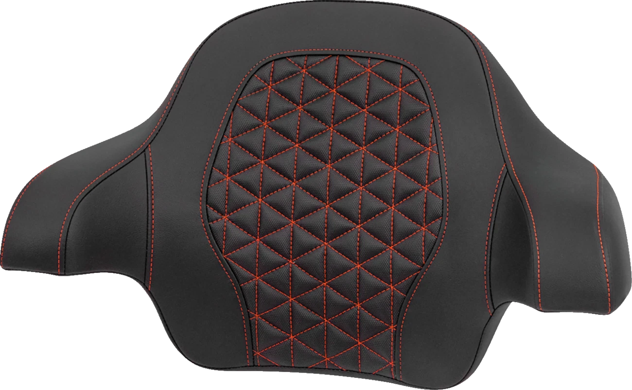 SADDLEMEN Tour-Pak Passenger Pad for FLH/FLT (2014–2025) - Tri-Gripper, Red Stitch