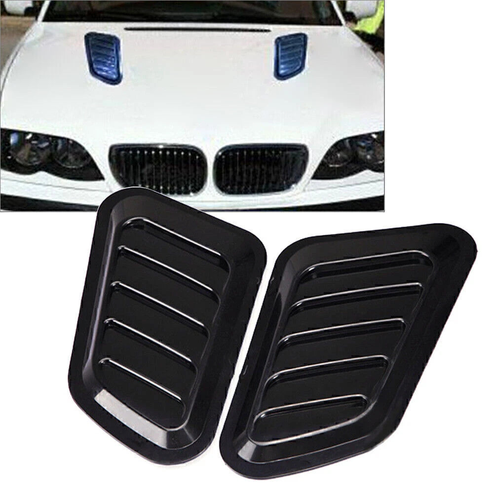 2X Air Flow Intake Hood Scoop Vent Cover for Universal Fit