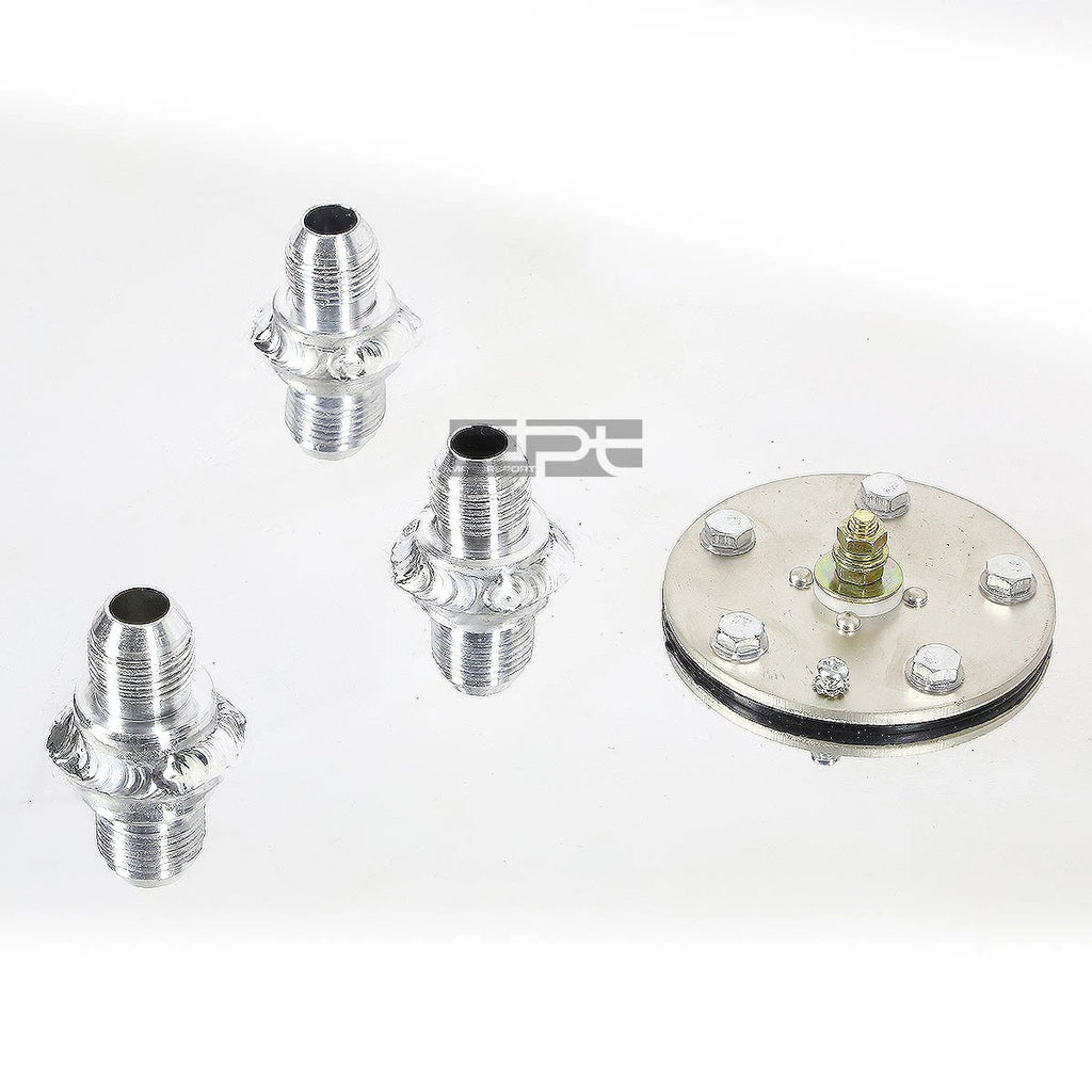 17 Gallon Top-Feed Polished Aluminum Fuel Cell Tank for Race Drift