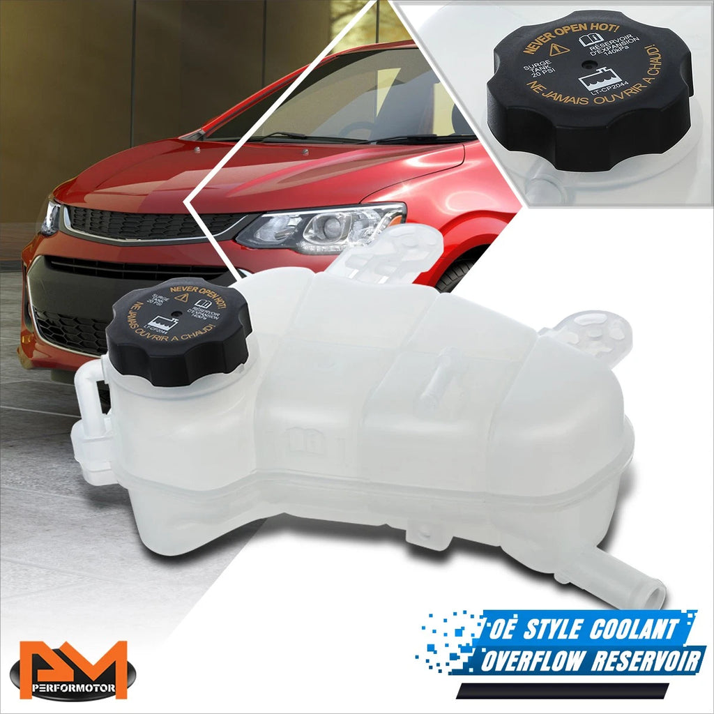 Coolant Overflow Reservoir w/Cap for Chevy Sonic 2012–2018 1.4L Turbo 1.8L