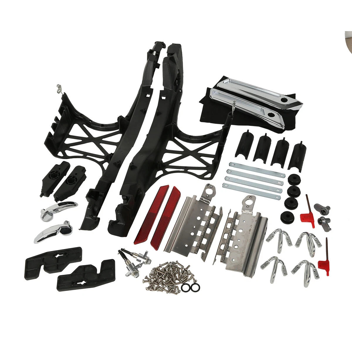 One Touch Opening Saddlebag Latch Lids Hardware Cover Kit for Harley (2014–2024)