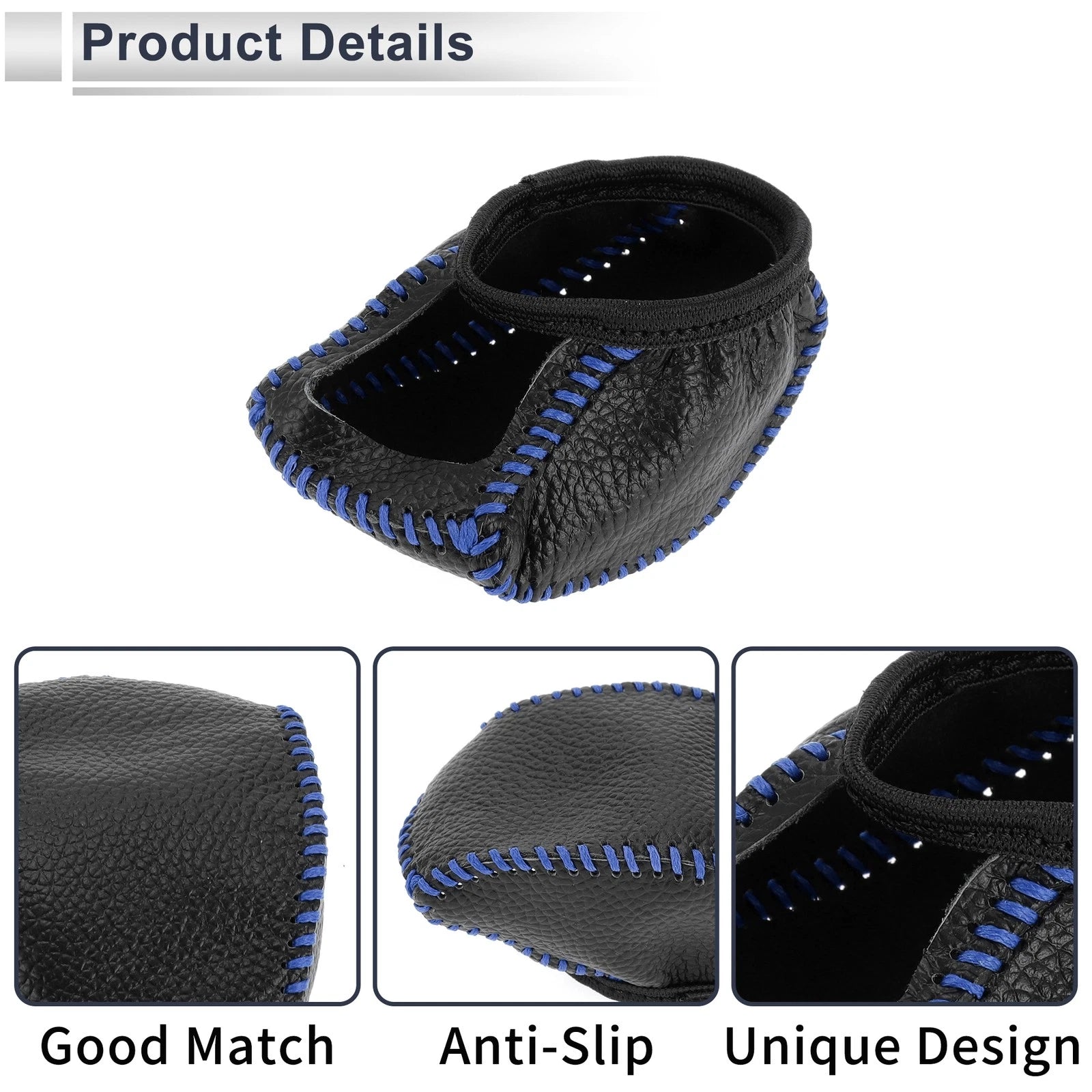 1 Pc Gear Shift Knob Cover for Toyota RAV4 (2019–2024) Pebbled Black Blue