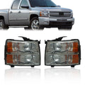 Pair of Smoked Halogen Headlights for Chevy Silverado (2007â2013)