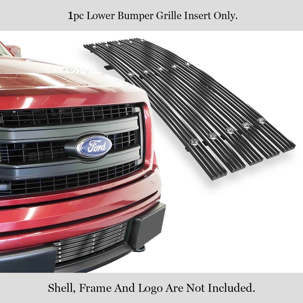 Chrome Wide Rivet Billet Grille Insert for Ford F-150 (2009-2014)